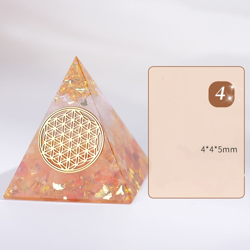 Pyramide d’Harmonisation QALIONA™ – Cristal Décoratif Anti‑Ondes pour Maison & Bureau