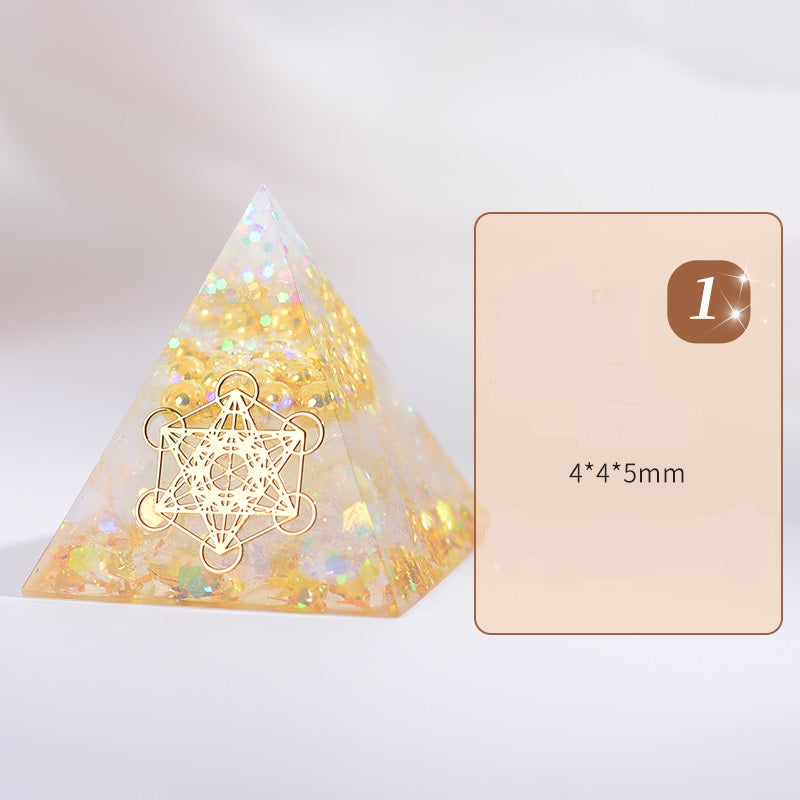 Pyramide d’Harmonisation QALIONA™ – Cristal Décoratif Anti‑Ondes pour Maison & Bureau